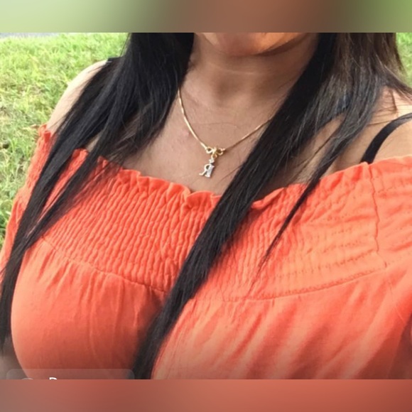 🎽UCB off-shoulder top, orange - Picture 4 of 6